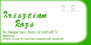 krisztian rozs business card